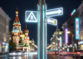 Москва тестирует дорожные знаки с подсветкой